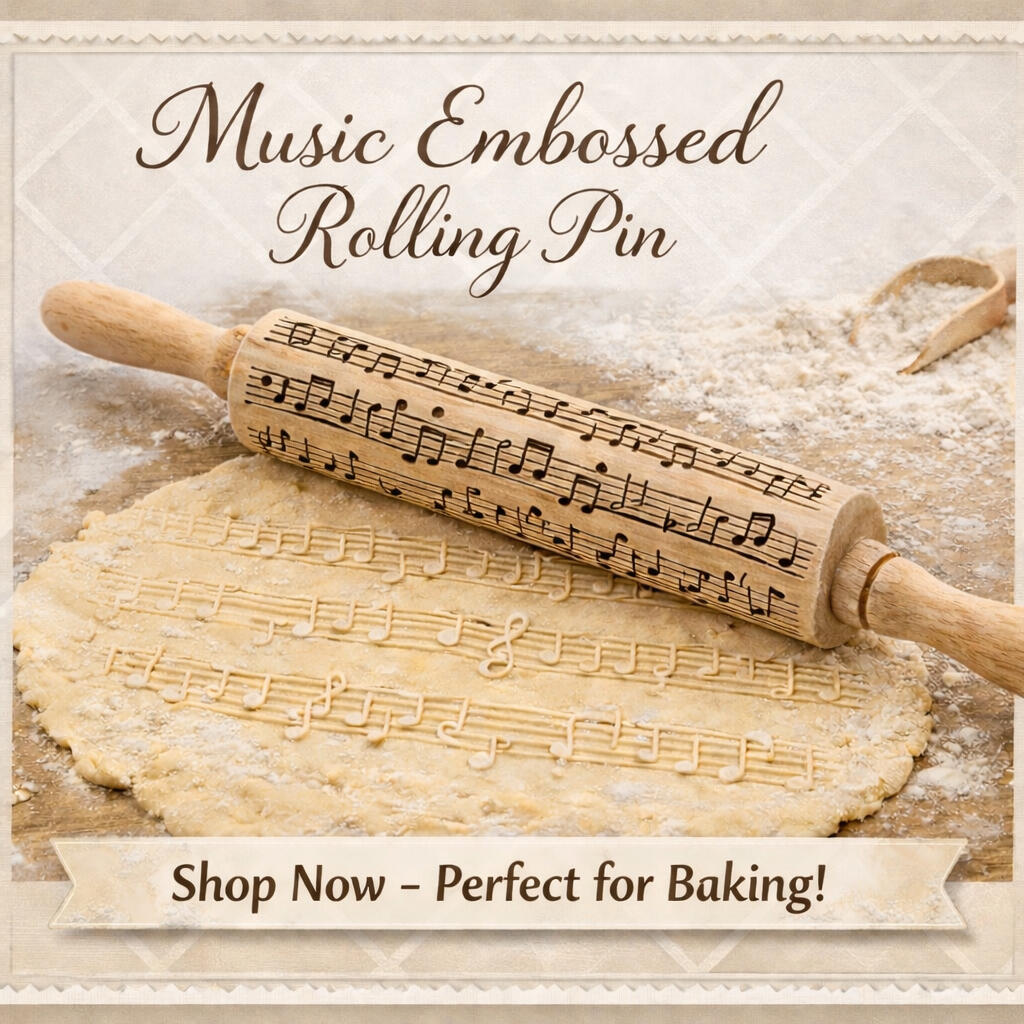 Music Note Rolling Pin Eco-friendly alternative to plastic wrap. Reusable, washable, and breathable.
