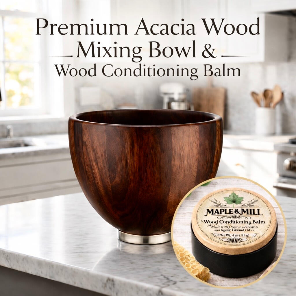 Premium Acacia Wood Mixing Bowl